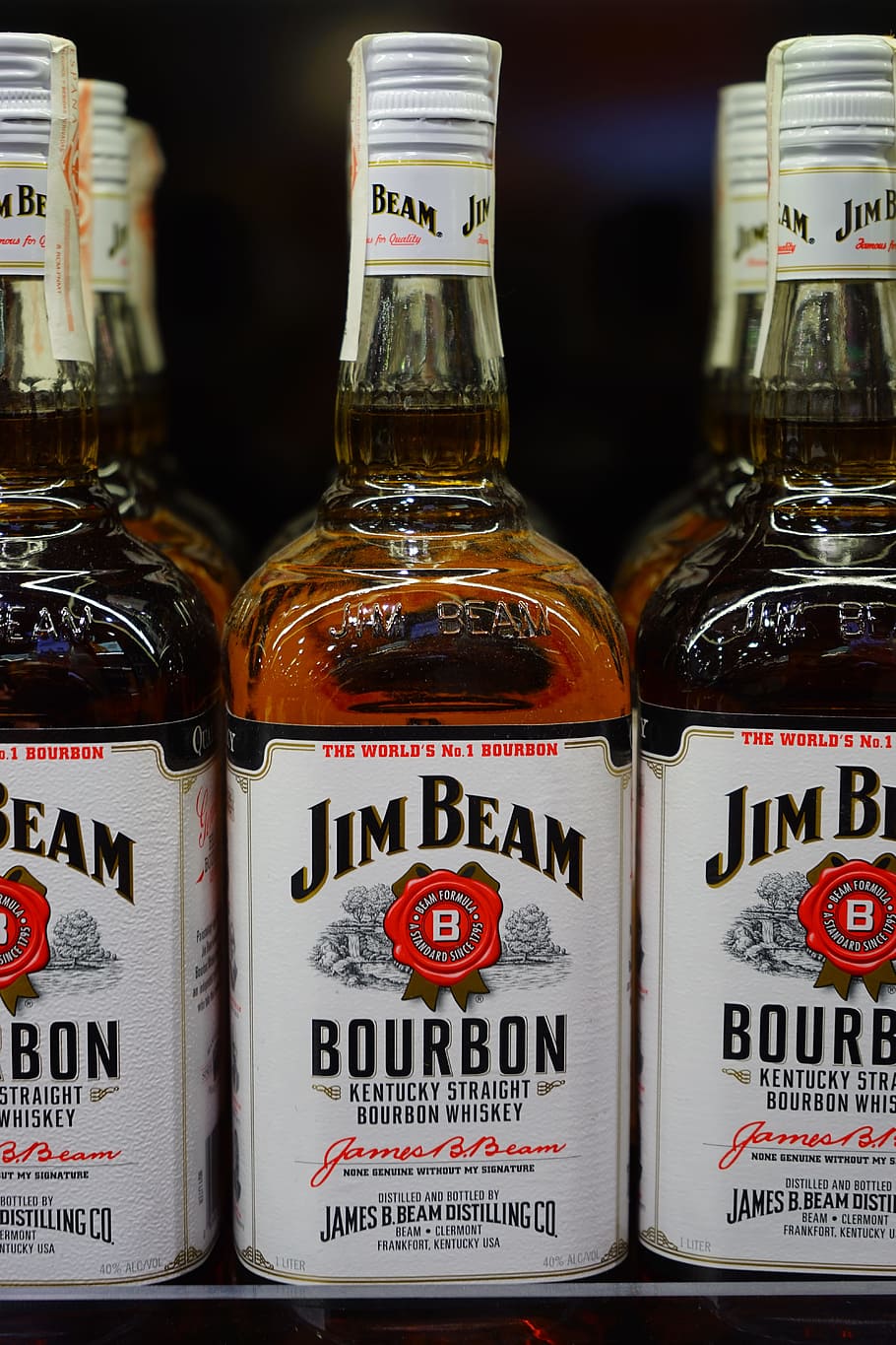 Whisky, Jim Beam, Bourbon Whiskey, Drink, alcohol, bottles, HD wallpaper