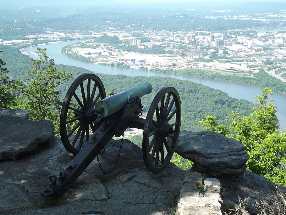 tennessee, river, cannon, nature, outside, artillery, war, artilery