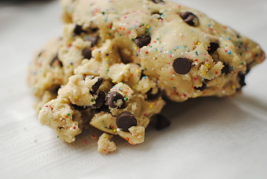 cookie dough on white surface, baking, cooking, sweets, dessert HD wallpaper