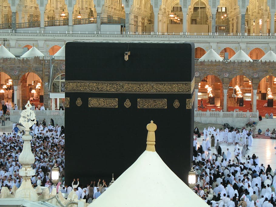 Kaaba, Mecca Saudi Arabia, cube, black, population, pray, muslims