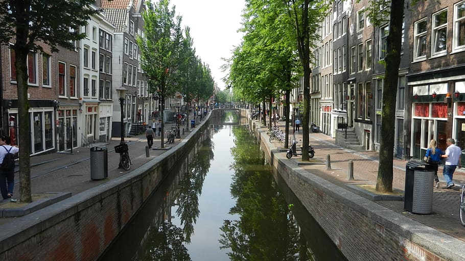 Netherlands, City, Channels, building exterior, architecture HD wallpaper