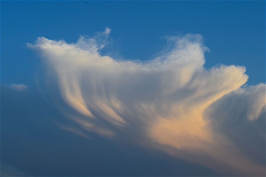clouds, sky, blue, sunset, nature, weather, outdoor, color HD wallpaper