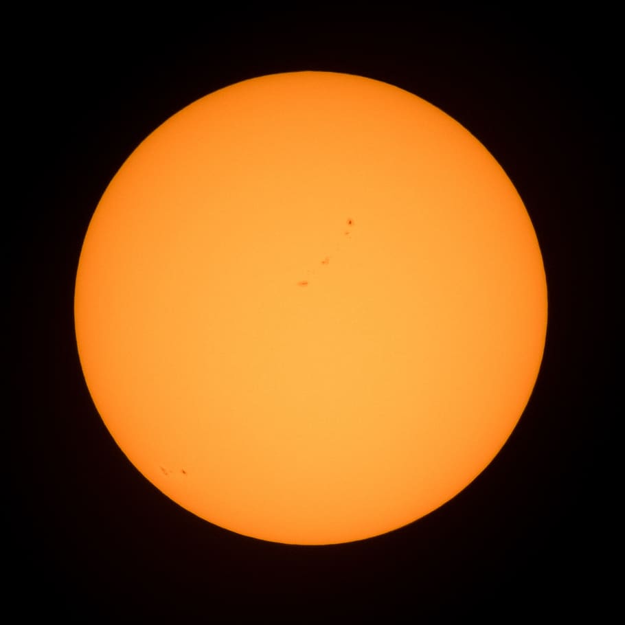 eclipse, 2017, sun, spots, space, astronomy, orange color, geometric shape HD wallpaper