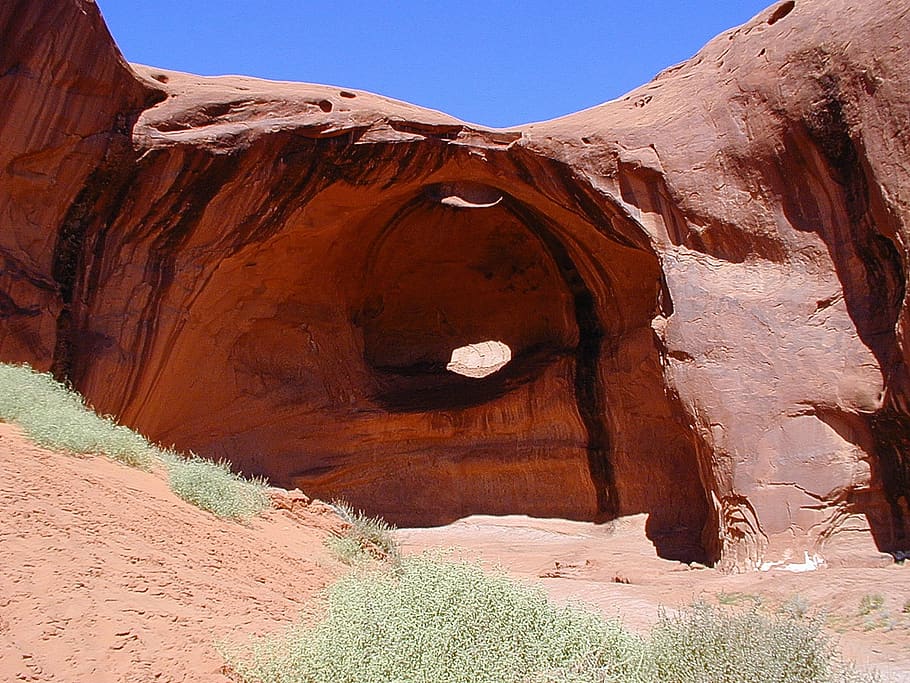 monument valley, cave, hole, usa, arizona, national park, navajos, HD wallpaper