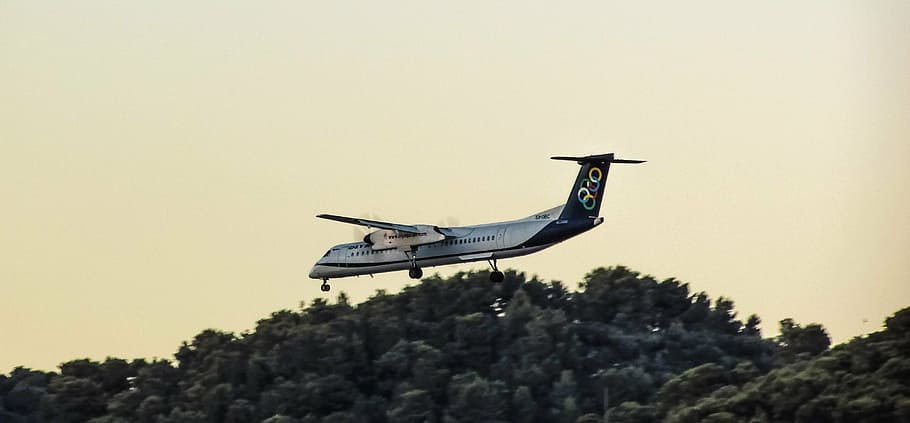 airplane, landing, flight, travel, fly, aviation, tourism, approach HD wallpaper
