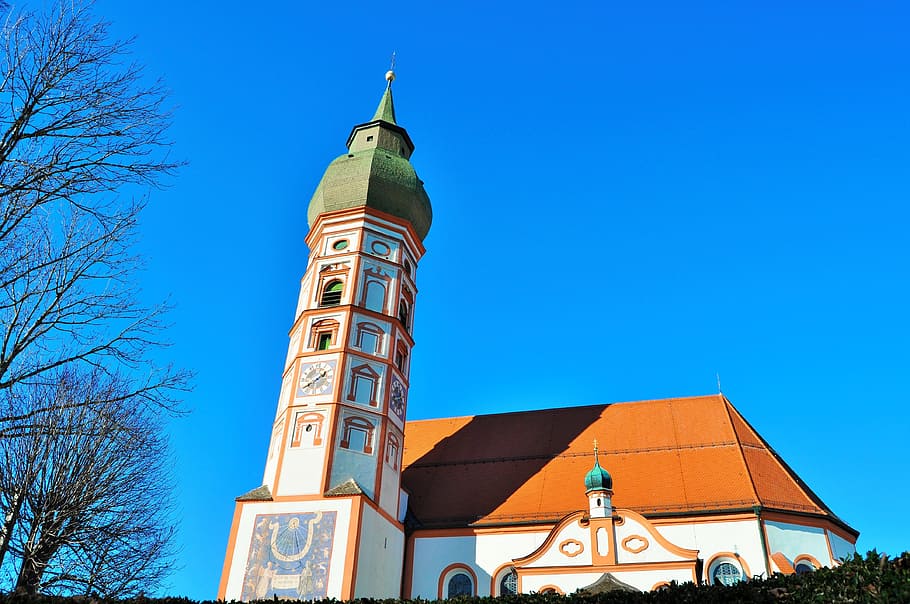 Steeple, Spire, Andechs, Monastery, andechs monastery, travel destinations HD wallpaper