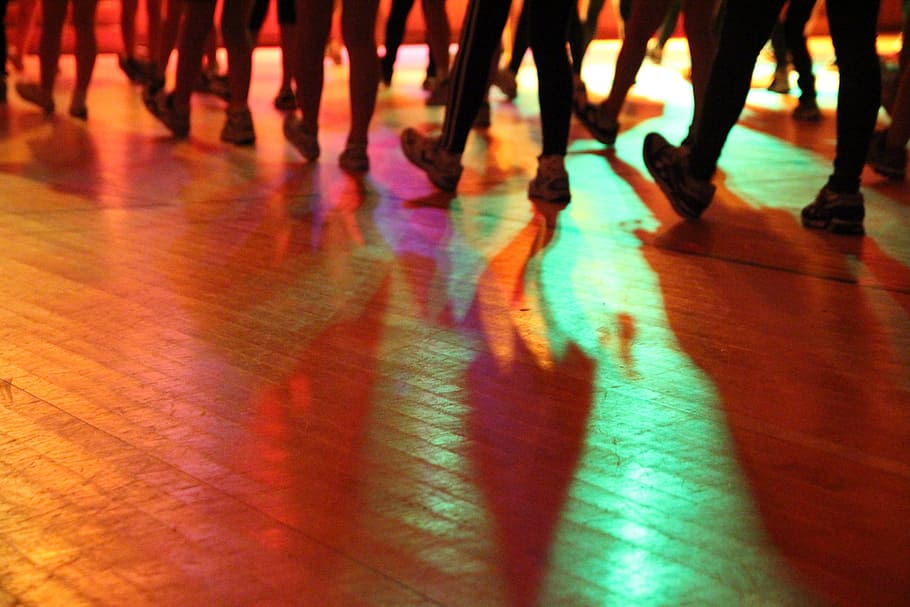 people wearing brown shoes, dance, silhouette, lighting effects HD wallpaper