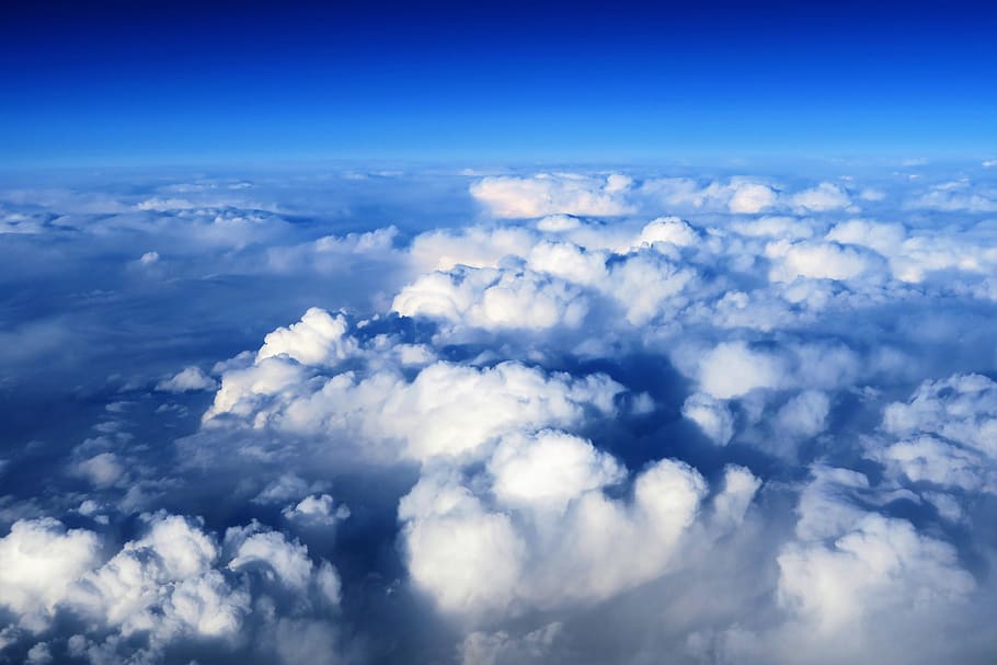 clouds, sky, landscape, cloud - sky, scenics - nature, blue HD wallpaper