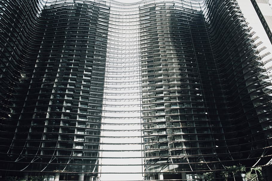 black and white city buildings, architectural photography, architecture HD wallpaper