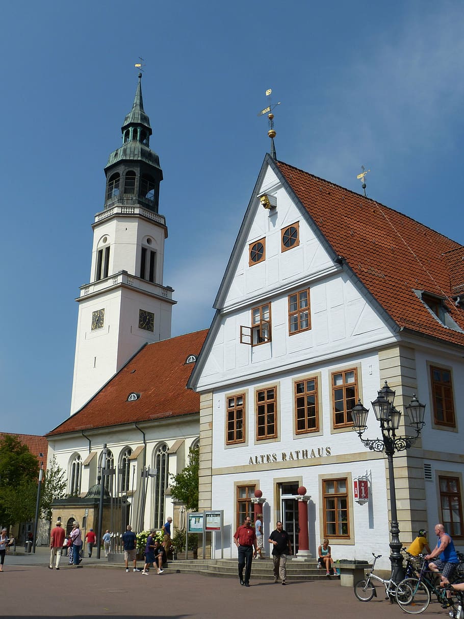 celle, lower saxony, old town, truss, facade, historically