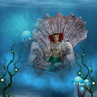 Hd Wallpaper Disney Ariel Underwater Wallpaper Mermaid Trident Sea Throne Wallpaper Flare