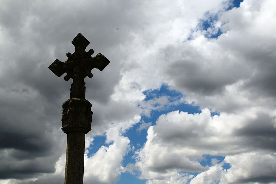 cruz, sky, cloud, cloud - sky, religion, spirituality, cross HD wallpaper