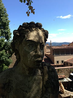 Statue, Bust, Landscape, Florence, Art, tuscany, history, monument HD wallpaper