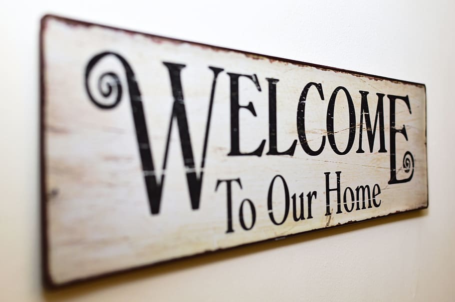 Welcome To Out Home signage, welcome to our home, tablet, an array of, HD wallpaper
