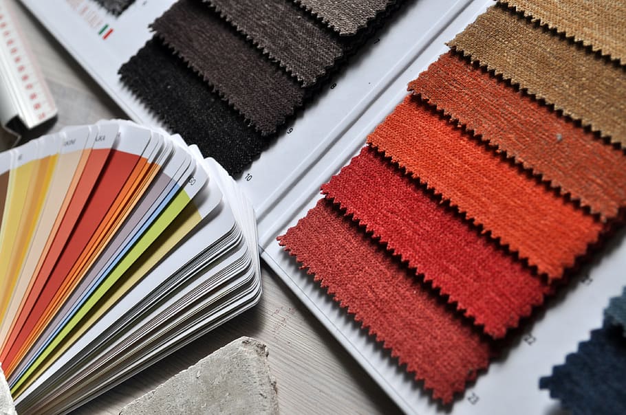 assorted items on white surface, sampler, colors, design, web HD wallpaper
