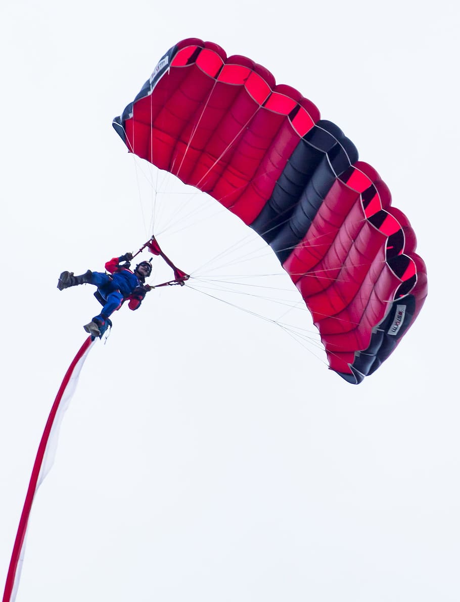 parachutes, jumping, aviation, sport, extreme sports, adventure HD wallpaper