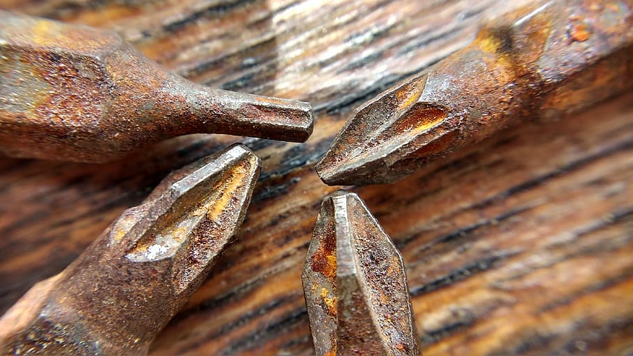 macro, rust, old, tools, scrap, metal, rusty, close-up, wood - material HD wallpaper