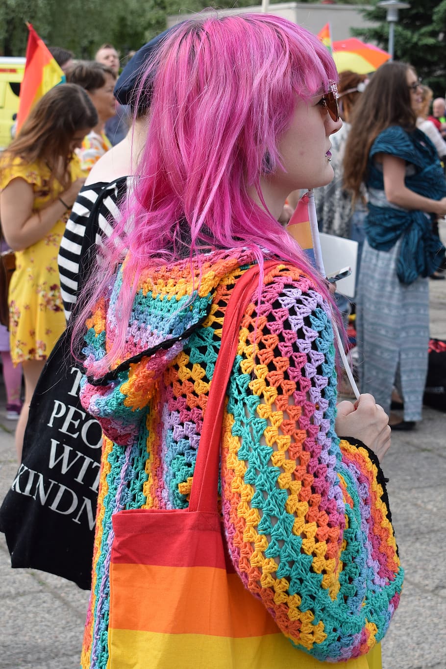 pride, rainbow, colorful, women, real people, multi colored HD wallpaper