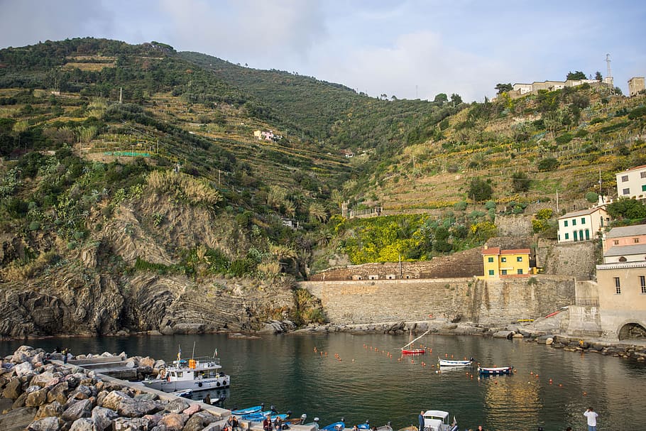 Cinque Terre, Italy, Nature, Terraces, europe, liguria, mediterranean, HD wallpaper
