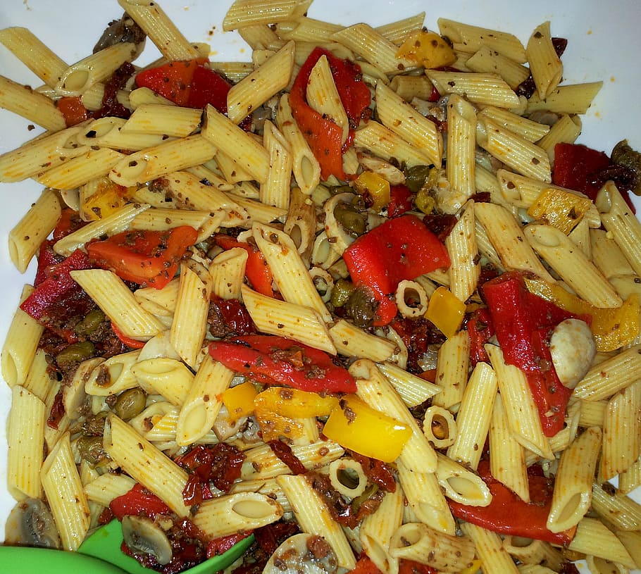pasta, salad, tapas, food and drink, freshness, vegetable, ready-to-eat HD wallpaper