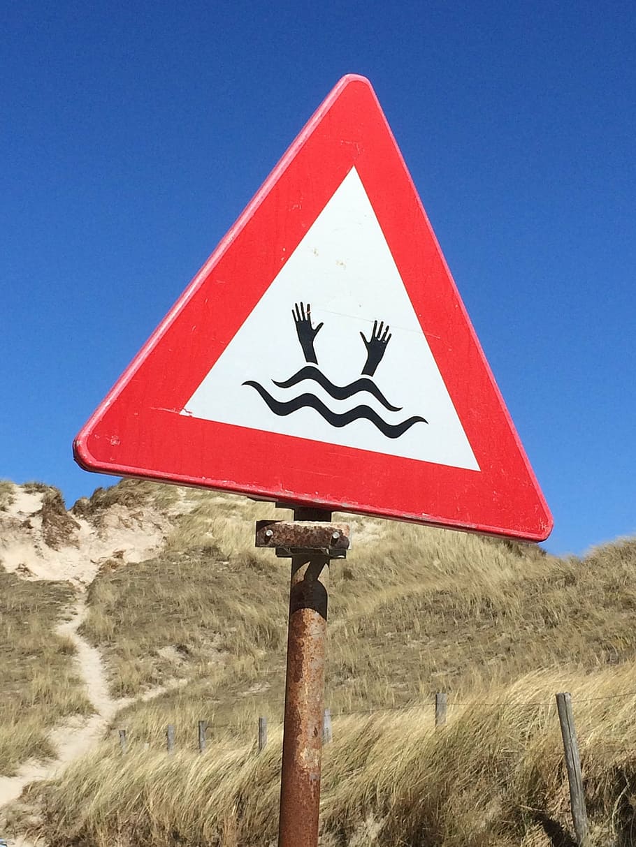 setting, hands, drowning, sea, go under, sky, clear sky, sign HD wallpaper