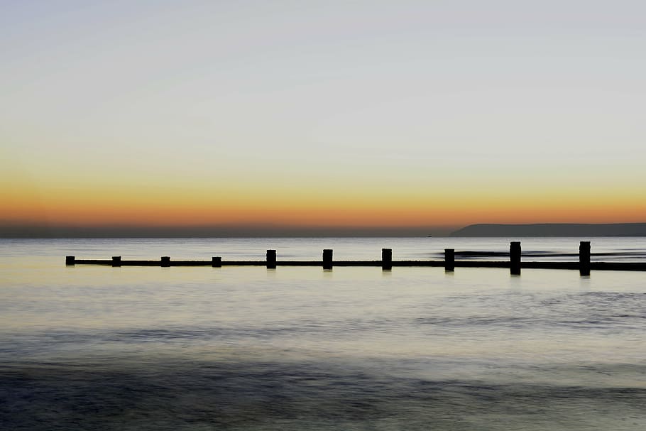 beach, calm, dawn, dusk, ocean, peaceful, sea, seascape, sunrise HD wallpaper