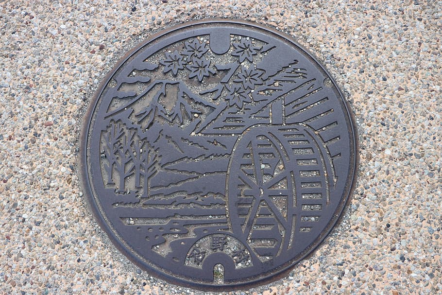 manhole cover, pattern, simple, metal, circle, shape, geometric shape HD wallpaper