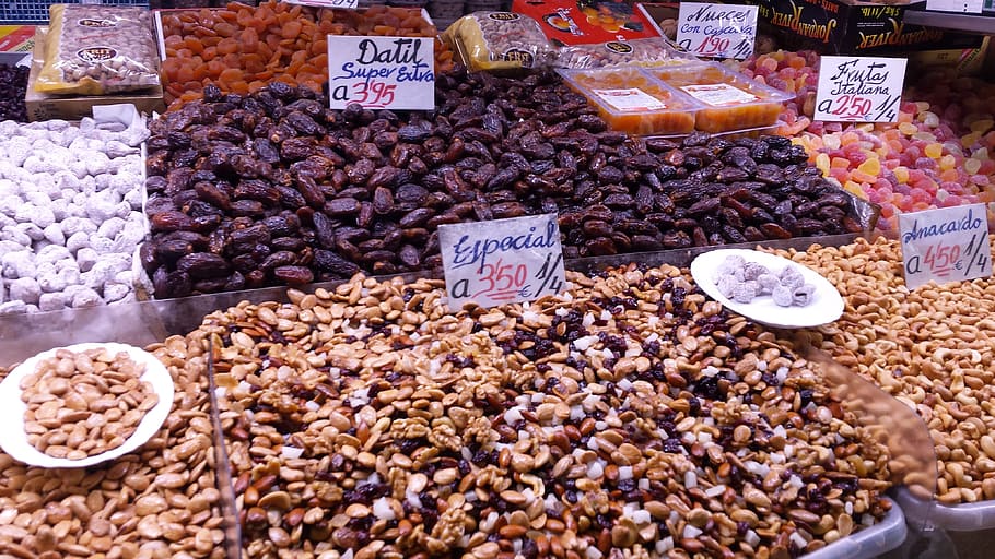 market, nuts, malaga, food, food and drink, retail, choice HD wallpaper