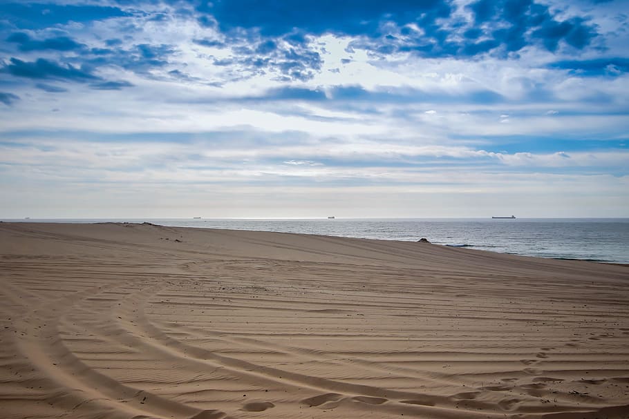 Beach, Desert, Ocean, Nature, Coast, Sea, sun, summer, sand HD wallpaper