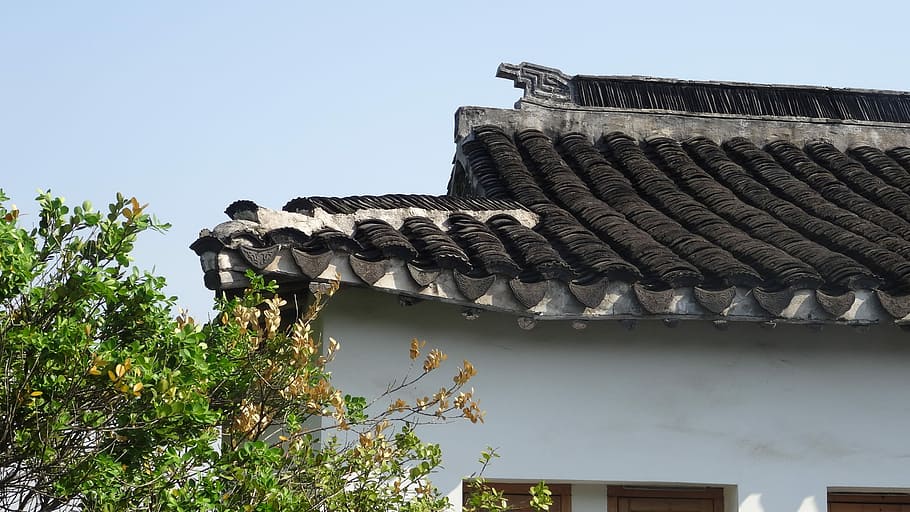 China, Suzhou, Eaves, Roof, Asia, Style, building exterior HD wallpaper