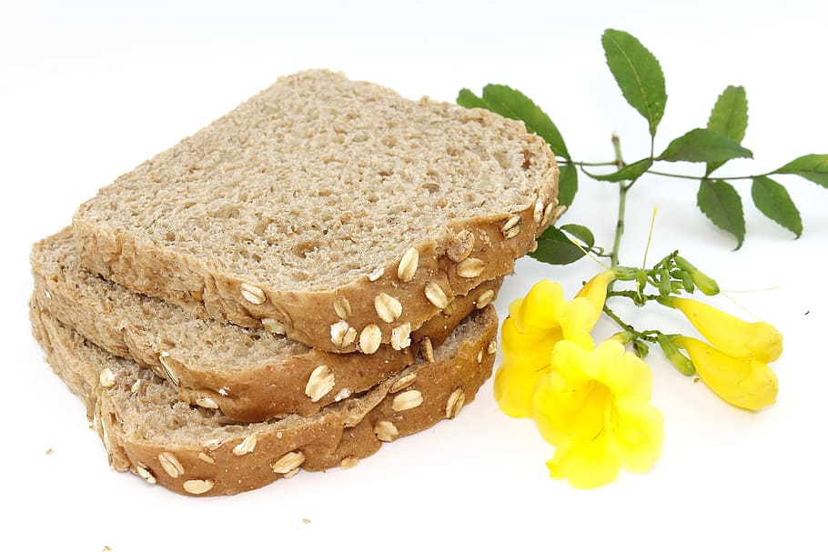 bread, integral, the bakery, coffee, whole wheat bread, food HD wallpaper
