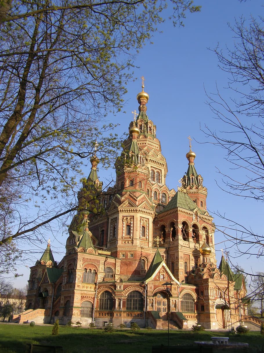 Spring, Tree, Green, Park, Monument, Sky, church, architecture HD wallpaper