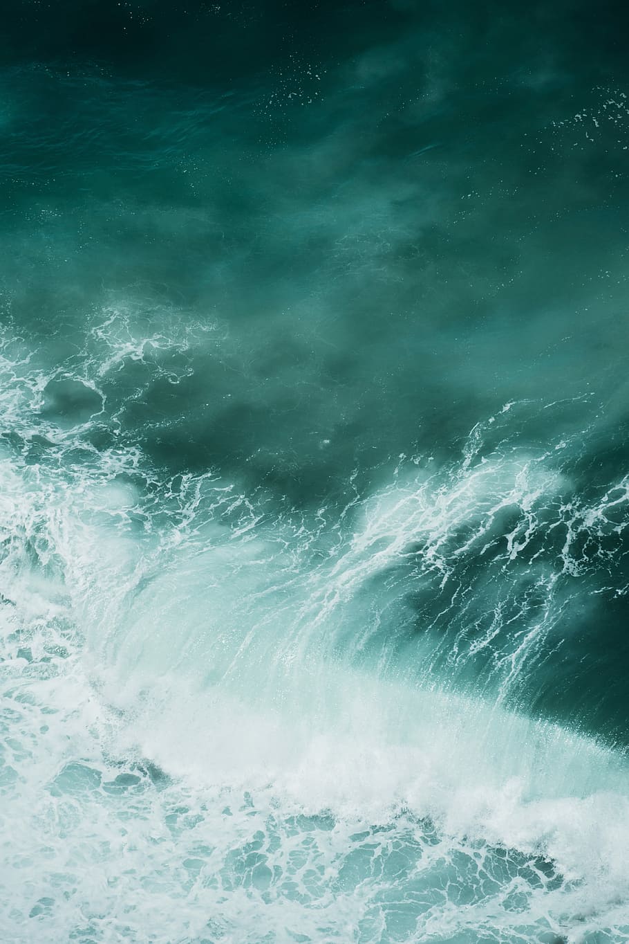 An ocean wave in the Sagres, seawaves painting, aerial, aerial view, HD wallpaper
