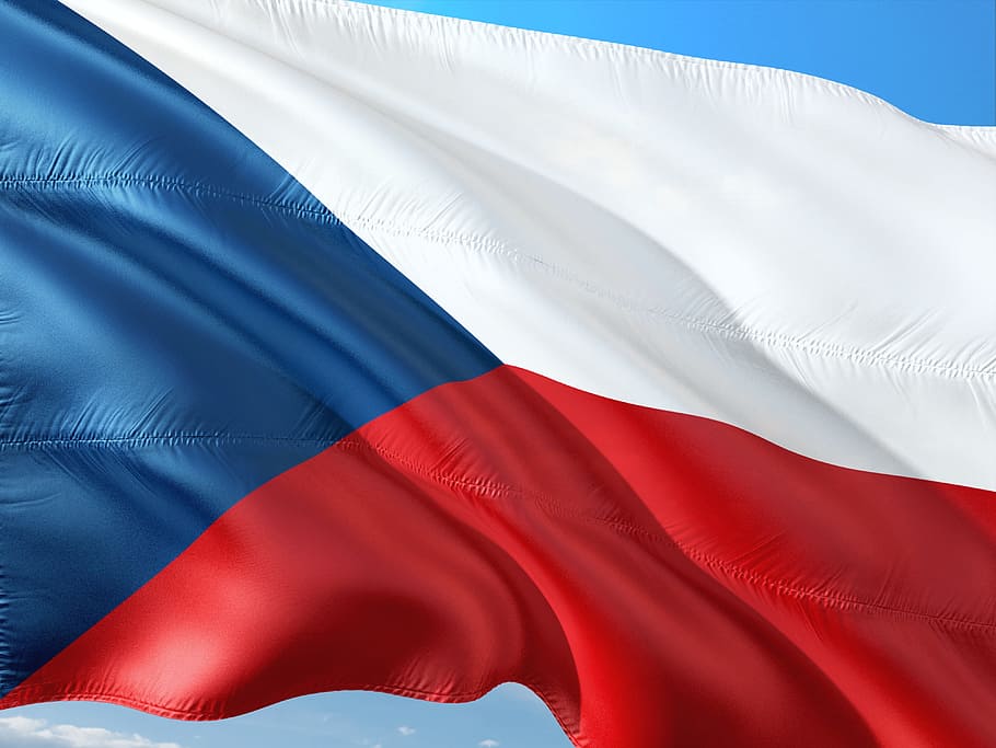 white, red, and blue flag, international, czech-republic, textile