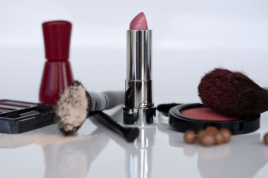 assorted-brand cosmetic collection, cosmetics, lipstick, eye shadow, HD wallpaper