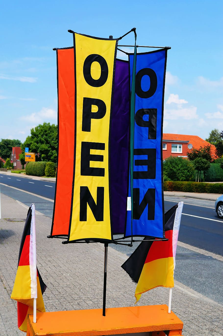 signs, turning, open, multi coloured, striking, business, invitation HD wallpaper