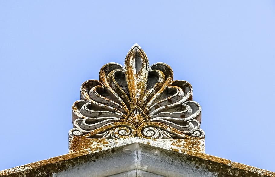 ridge tile, decoration, neoclassic, architecture, cyprus, rizokarpaso HD wallpaper