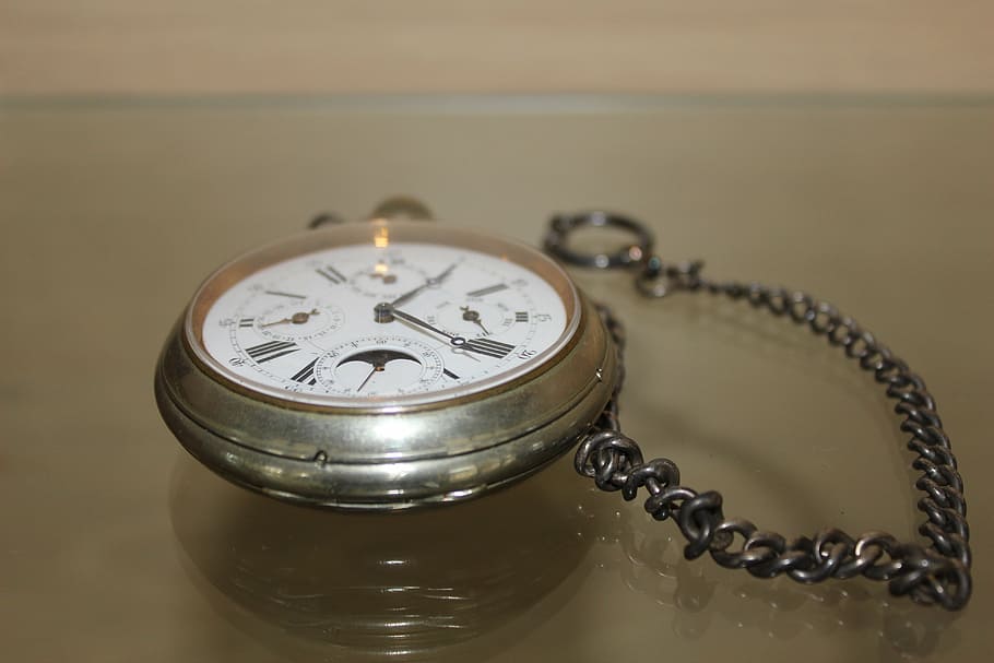 clock, old, antique, time, watch, pocket watch, instrument of time HD wallpaper