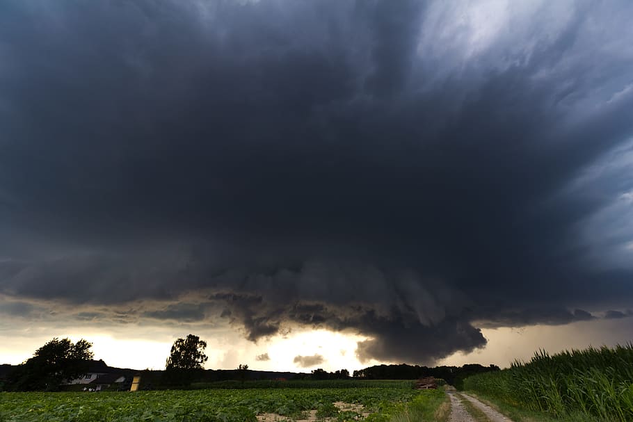 super cell, monster, hail storm, wall cloud, storm front, squall line HD wallpaper