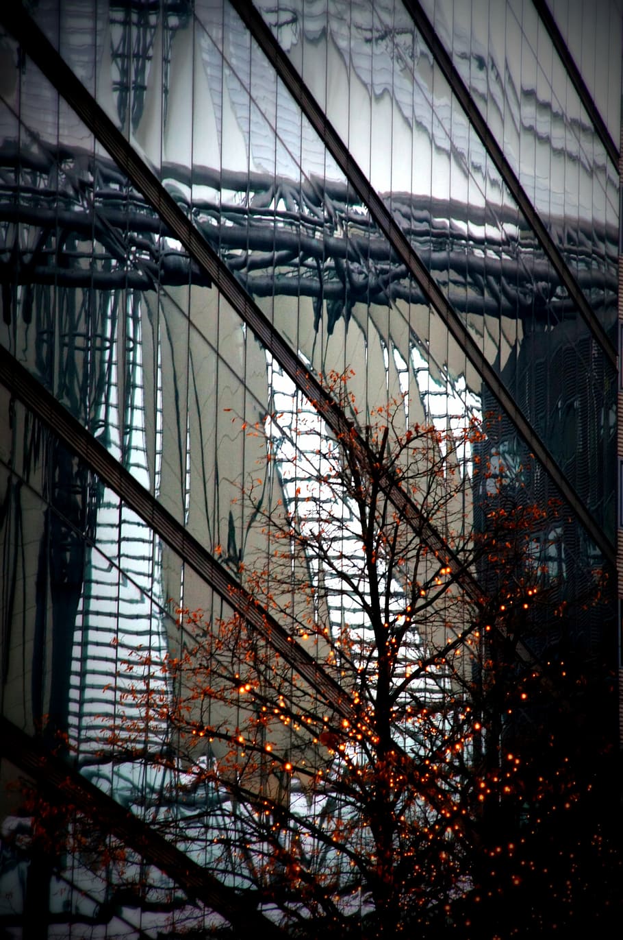 glass, building, architecture, facade, mirroring, reflection HD wallpaper