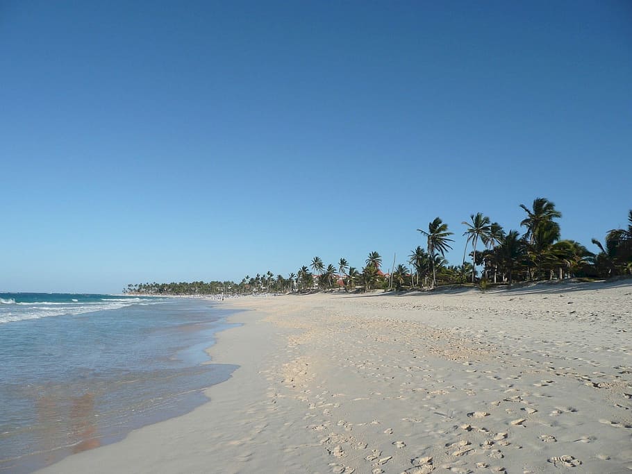 Beach, Sand, Water, Ocean, Sea, Vacation, tropical, coast, landscape HD wallpaper