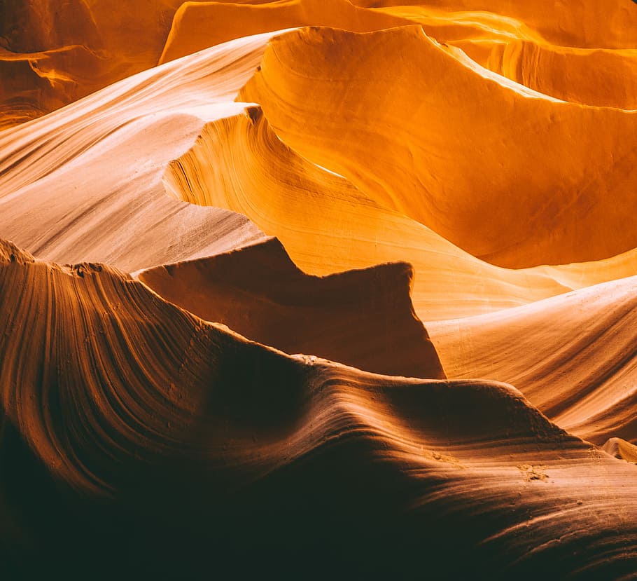 desert during daytime, brown rock formation, canyon, rocks, nature HD wallpaper