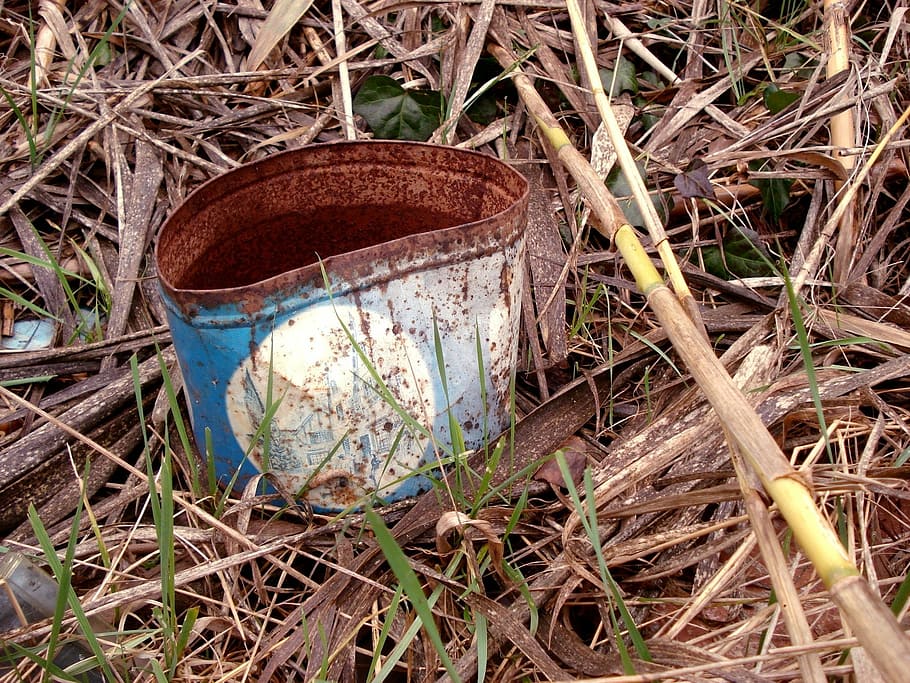 nature, box, rusty, abandoned, obsolete, metal, day, field HD wallpaper