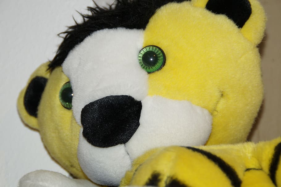 janosch, tiger, teddy bear, soft toy, toys, cuddly, snuggle, HD wallpaper