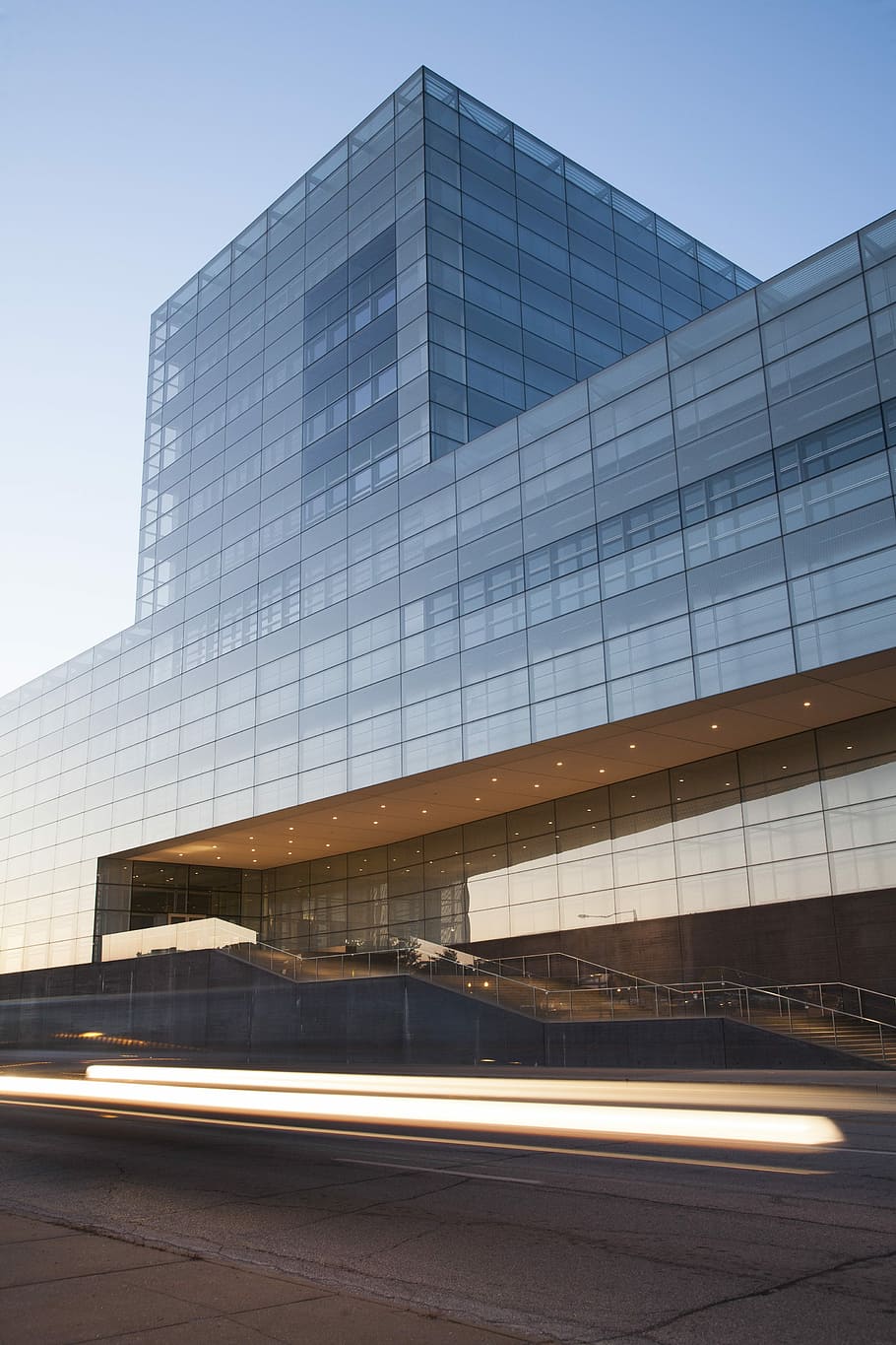 blue building, clear glass building, architecture, structure HD wallpaper