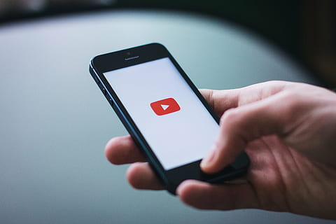 black smartphone showing youtube application, human, hodling HD wallpaper