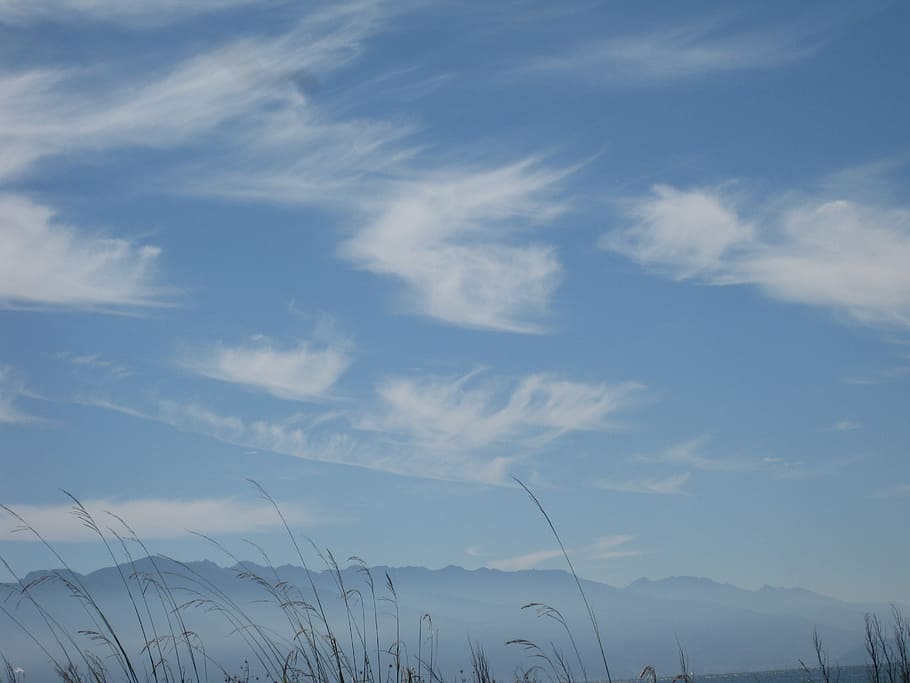 Sky, Cloud, Blue, Mountain, Landscape, watch, nature, no people HD wallpaper