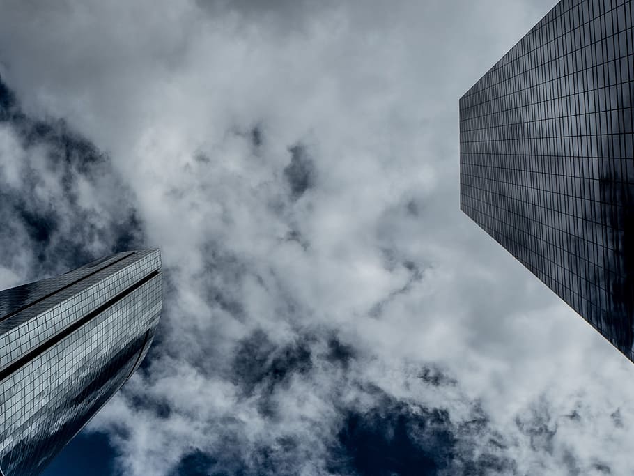 Torres, Madrid, Clouds, Buildings, sky, glass, madrid skyscrapers HD wallpaper