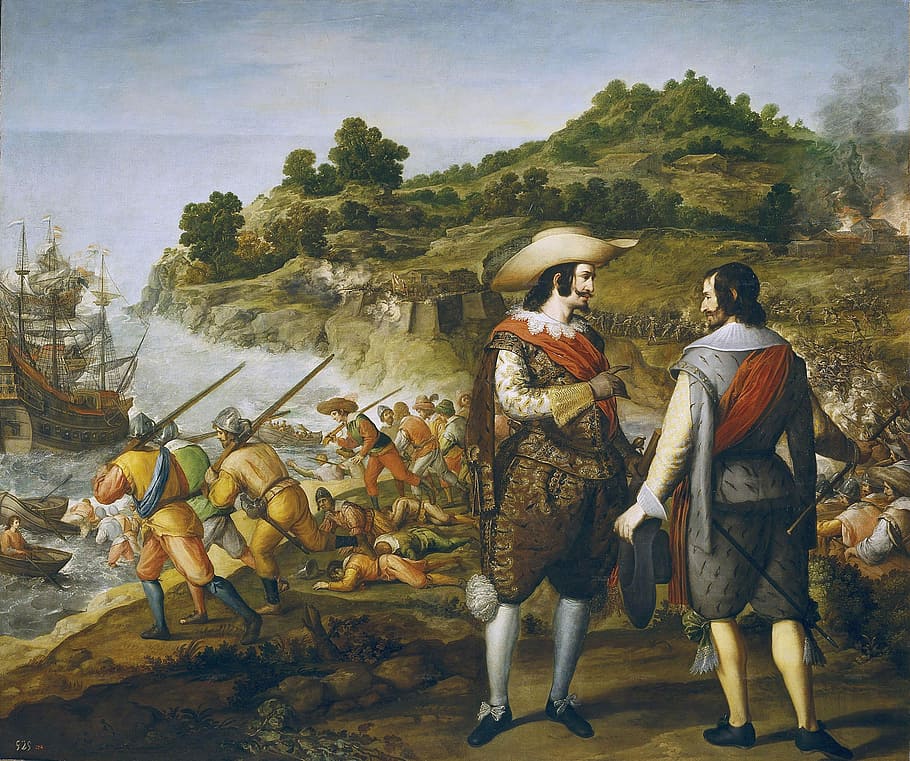 Captain Juan de Amezquita's victory over Enrico's defeat in San Juan, Puerto Rico, HD wallpaper