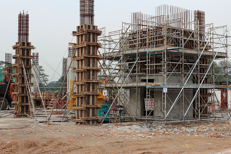 construction, building, site, architecture, built structure HD wallpaper